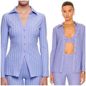 Jonathan Simkhai SIMKHAI Hollis ribbed TENCEL™-blend cardigan & Bra